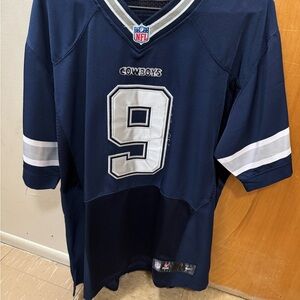 NFL Dallas Cowboys Navy and White #9 Football Jersey